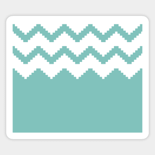 Zigzag geometric pattern - blue and white. Sticker